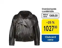 Tesco Oversize bunda z umělé kůže nabídka
