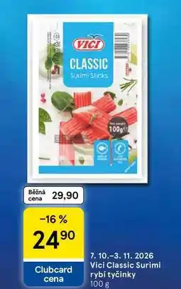 Tesco Vici Classic Surimi rybí tyčinky nabídka