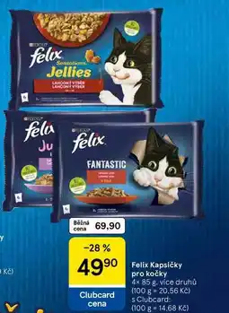 Tesco Felix Kapsičky pro kočky, 4× nabídka
