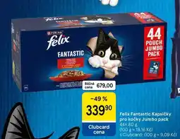 Tesco Felix Fantastic Kapsičky pro kočky Jumbo pack, 44× nabídka
