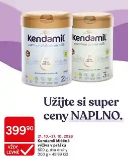 Tesco Kendamil Mléčná výživa v prášku nabídka