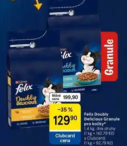 Tesco Felix Doubly Delicious Granule pro kočky nabídka