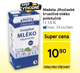 Tesco Madeta Jihočeské trvanlivé mléko polotučné nabídka