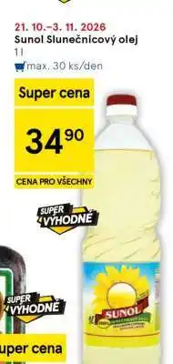 Tesco Sunol slunečnicový olej nabídka