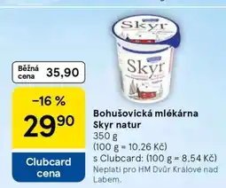 Tesco BOHUŠOVICKÁ MLÉKÁRNA SKYR NATUR nabídka