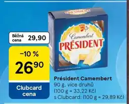 Tesco Président camembert nabídka