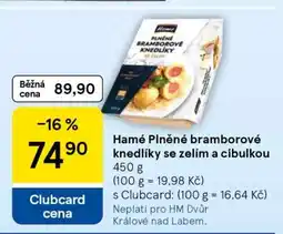 Tesco Hamé Plněné bramborové knedlíky se zelím a cibulkou nabídka