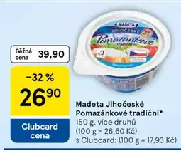 Tesco Madeta Jihočeské Pomazánkové tradiční nabídka