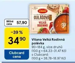 Tesco Vitana Velká rodinná polévka nabídka