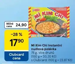 Tesco Mì Kim Chi Instantní nudlová polévka nabídka