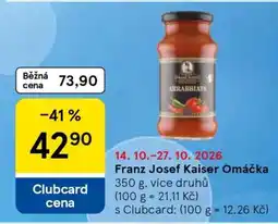 Tesco FRANZ JOSEF KAISER OMÁČKA nabídka