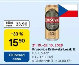Tesco Krušovice Královský ležák 12 nabídka