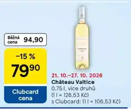 Tesco Château Valtice nabídka