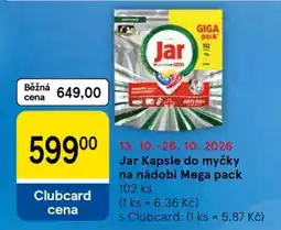 Tesco Jar Kapsle do myčky na nádobí Mega pack nabídka