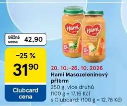 Tesco Hami masozeleninový příkrm nabídka