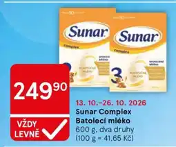 Tesco Sunar complex Batolecí mléko nabídka
