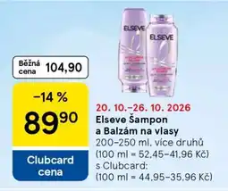 Tesco Elseve Šampon a balzám na vlasy nabídka