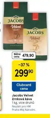 Tesco Jacobs Velvet Zrnková káva nabídka