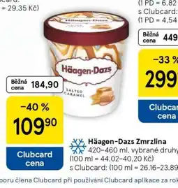 Tesco HÄAGEN DAZS Zmrzlina nabídka