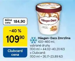 Tesco HÄAGEN DAZS Zmrzlina nabídka