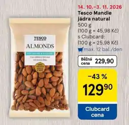 Tesco Tesco Mandle jádra natural nabídka