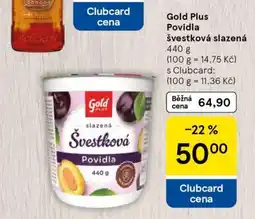 Tesco Gold Plus Povidla švestková slazená nabídka
