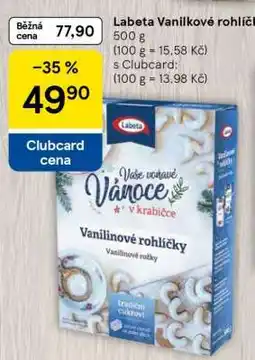 Tesco Labeta Vanilkové rohlíčky nabídka