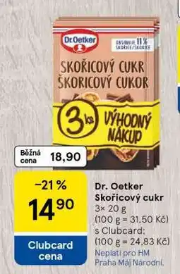 Tesco Dr. Oetker Skořicový cukr nabídka