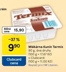Tesco Mlékárna Kunín Termix nabídka