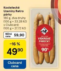 Tesco Kostelecké Uzeniny Retro párky nabídka