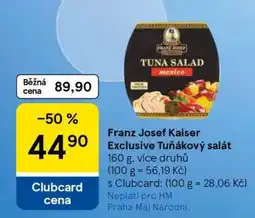 Tesco Franz Josef Kaiser Exclusive Tuňákový salát nabídka