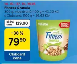 Tesco Fitness granola nabídka