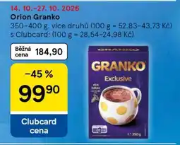 Tesco Orion Granko nabídka