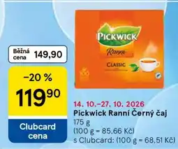Tesco Pickwick Ranní, černý čaj nabídka