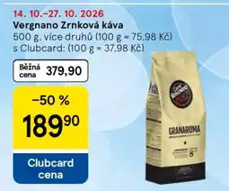 Tesco VERGNANO ZRNKOVÁ KÁVA nabídka