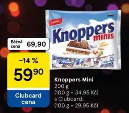 Tesco Knoppers Mini nabídka