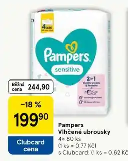 Tesco Pampers vlhčené ubrousky nabídka