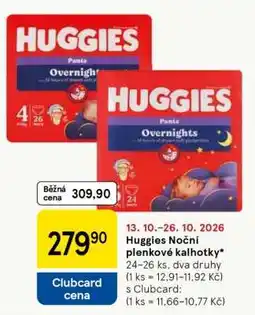 Tesco Huggies Noční plenkové kalhotky nabídka