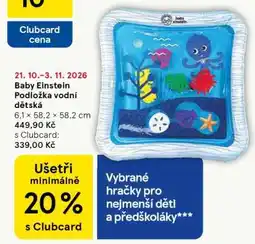 Tesco Baby Einstein Podložka vodní dětská nabídka