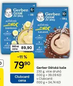 Tesco Gerber Dětská kaše nabídka