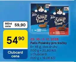 Tesco Felix Polévky pro kočky nabídka