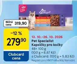 Tesco Pet Specialist Kapsičky pro kočky nabídka