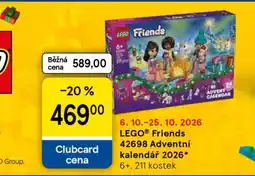 Tesco LEGO Friends 42698 Adventní kalendář 2026 nabídka