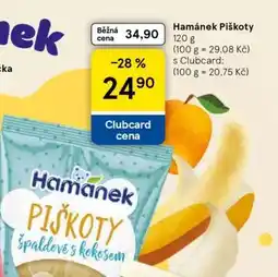 Tesco Hamánek Piškoty nabídka