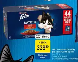 Tesco Felix Fantastic Kapsičky pro kočky Jumbo pack nabídka