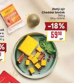 Billa Zlatý sýr Cheddar bloček nabídka