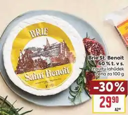 Billa Brie St. Benoit 60% t. vs. z pultu lahůdek cena za nabídka