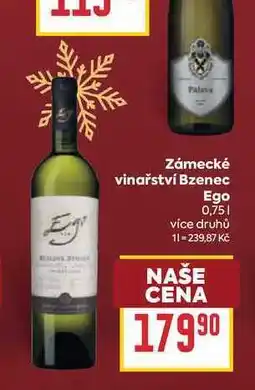 Billa Zámecké vinařství Bzenec Ego nabídka