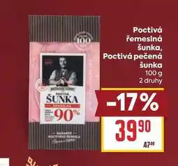 Billa Poctivá řemeslná šunka, Poctivá pečená šunka nabídka