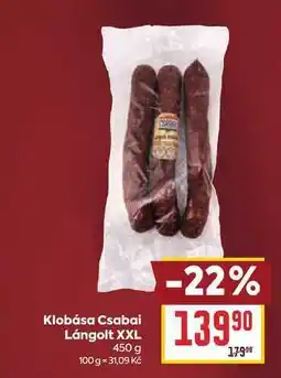Billa Klobása Csabai Lángolt XXL nabídka